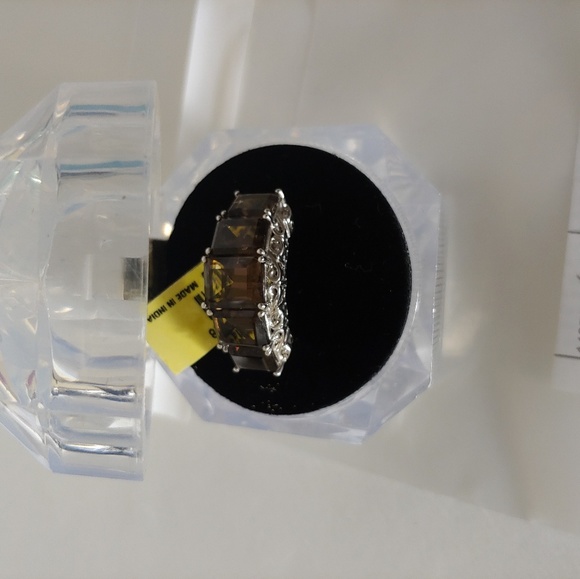 REDUCED! NWT Brazilian Smoky Quartz ring sz 8 - Picture 3 of 8